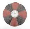 30" Novelty Red And Black Glass Analog Wall Clock