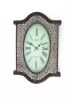 20" Oval Antiqued Bronze Wood and Glass Analog Wall Clock