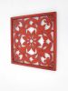 24" X 24" X 1" Red Vintage Floral - Wall Plaque