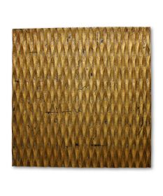 1 x 24 x 24 Gold Metallic Ridge - Wall Art Wood Wall Art