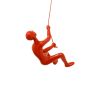 6" Red Unique Climbing Man With Rope Wall Art