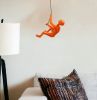 6" Orange Unique Climbing Man Wall Art