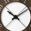 57" Round Industrial Brown Wall Clock