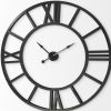 54" Round Xl Industrial Style Wall Clock With Open Face Desing