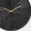 16.5" Round Large Black Modern Wall Clock