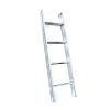 49" Whitewash Rustic Four Step Wood Ladder Shelf