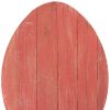 18" Rustic Farmhouse Red Wooden Large Egg