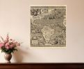 Vintage 1598 Map Of The Americas Unframed Print Wall Art