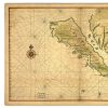 16" X 24" California As An Island C1650 Vintage Map Wall Art