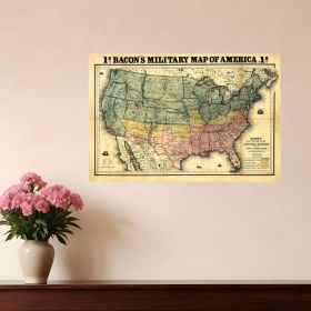 Vintage 1933 Map Of Long Island Unframed Print Wall Art