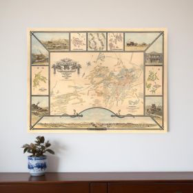 20" X 28" Map Of Tombstone Mining District Vintage Travel Poster Wall Art