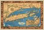 16" x 24" Vintage 1933 Map of Long Island Wall Art