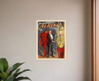 8.5" X 11" The Incomparable Albini Vintage Magic Poster Wall Art