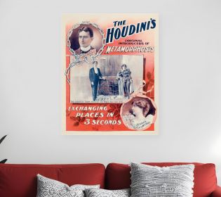 The Houdini's Metamorphosis Vintage Magic Unframed Print Wall Art