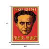 8.5" X 11" Houdini Master Of Mystery Vintage Magic Poster Wall Art