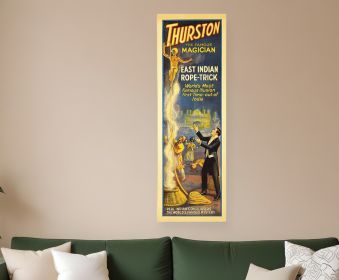 24" X 72" Thurston Rope Trick Vintage Magic Poster Wall Art