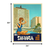 24" X 30" Hotel Sahara C1960S Las Vegas Vintage Travel Poster Wall Art