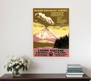 20" X 28" Lassen Volcanic National Park Vintage Travel Poster Wall Art