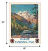 18" X 24" Rainier National Park C1920S Vintage Travel Poster Wall Art