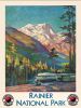 18" X 24" Rainier National Park C1920S Vintage Travel Poster Wall Art