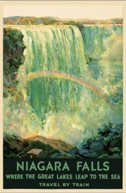 24" X 36" Niagra Falls New York C1920S Vintage Travel Poster Wall Art