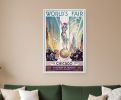 36" x 54" Vintage 1933 Chicago Worlds Fair Wall Art