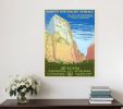 20" x 28" Zion National Park c1938 Vintage Travel Poster Wall Art