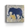 Exotic Blue And Gold Elephant Unframed Print Wall Art