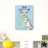 40" x 30" Pastel Patchwork Giraffe Canvas Wall Art