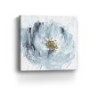 20" x 20" Watercolor Abstract Gray Blue Flower Canvas Wall Art