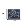 18" x 24" Navy Blue Watercolor Midnight Bird Rendezvous Canvas Wall Art