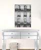 30" x 24" Balcony View Black and White Photo Real Canvas Wall Art