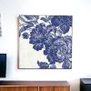 Blue Toile Rose Unframed Print Wall Art