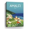 Vibrant Amalfi Coast Unframed Print Wall Art