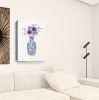 36" x 24" Blue and White Life Floral Vase Canvas Wall Art