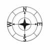 Black Metal Compass Shaped Wall Decor