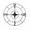 Black Metal Compass Shaped Wall Decor