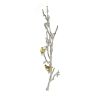 Modern 22" Silver Branch and Golden Birds Wall Art