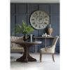 39" Rustic Galvanized Metal Round Wall Clock