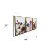 Floral and Bright Garden Framed Canvas Wall Art Floater Frame Graphic Art Wall Art