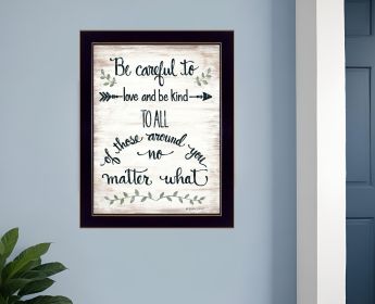 Be Careful 2 Black Framed Print Wall Art