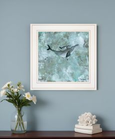 Simplicity Humpback 1 White Framed Print Wall Art