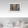 Tattooed Elephant 1 White Framed Print Wall Art