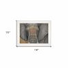 Tattooed Elephant 1 White Framed Print Wall Art