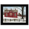 Lovers Knot Quilt Block Barn 2 Black Framed Print Wall Art