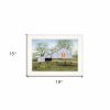 Tulip Quilt Block Barn 1 White Framed Print Wall Art