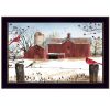 Winter Friends 2 Black Framed Print Wall Art