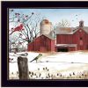 Winter Friends 2 Black Framed Print Wall Art