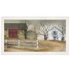 The Old Stone Barn 3 White Framed Print Wall Art