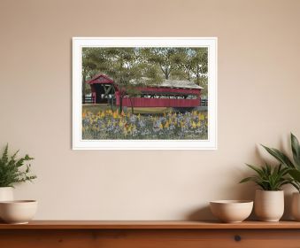 Pottersburg Bridge 4 White Framed Print Wall Art